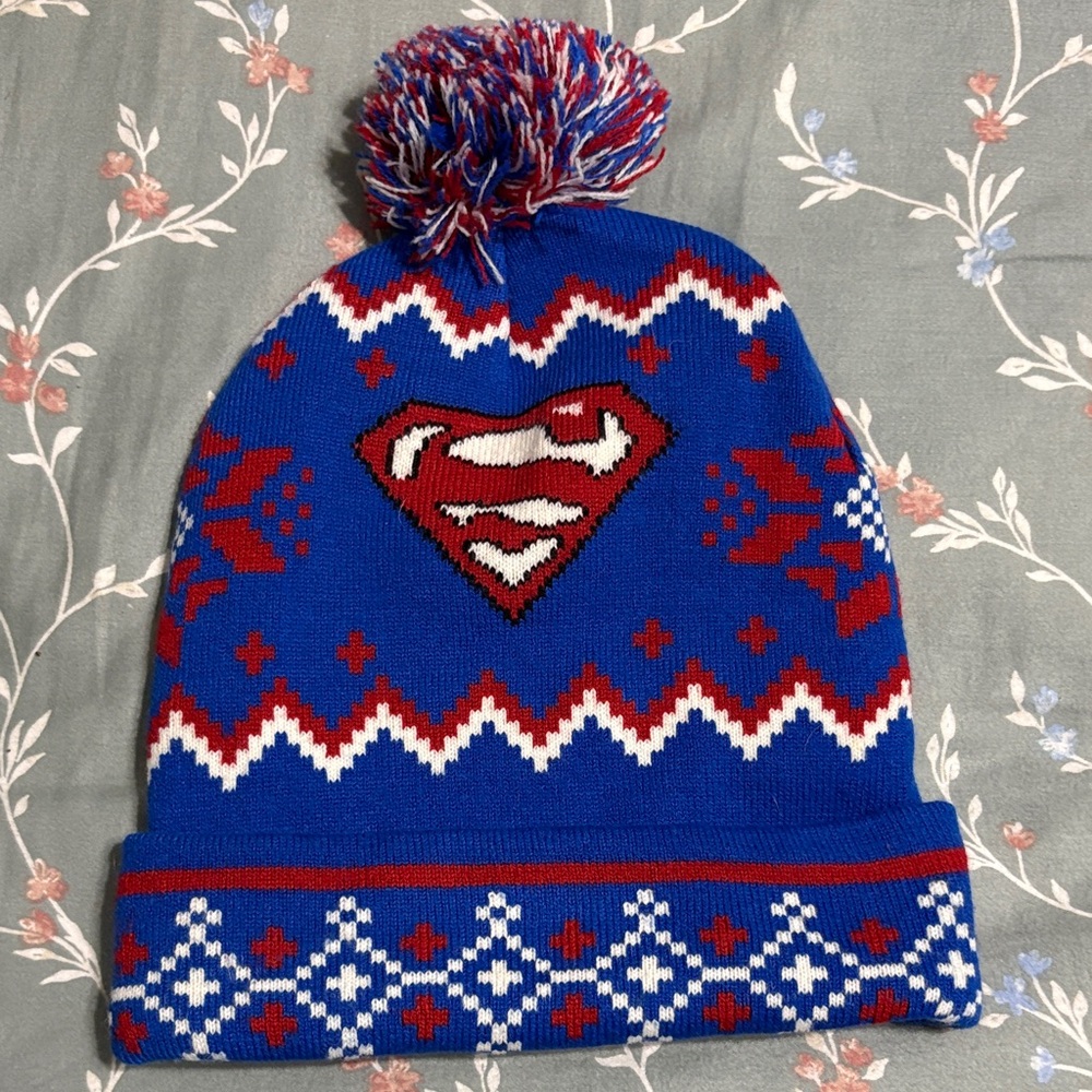 DC Comics Blue and Red Superman Kids Hat